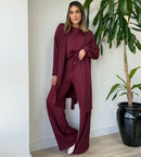 Conjunto Calça + blusa + trench coat