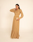 Vestido Longo Joana Bege