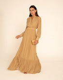 Vestido Longo Joana Bege