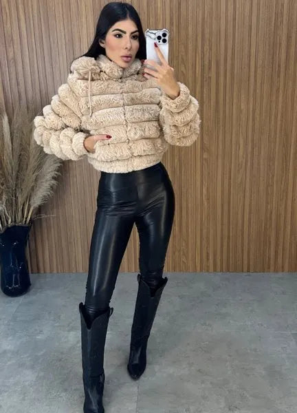 Jaqueta Amsterdã Pelúcia - Nude