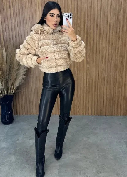 Jaqueta Amsterdã Pelúcia - Nude