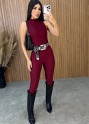 Macacão Duda Montaria - Cherry