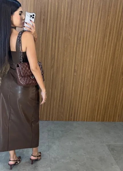 Vestido Pilar Couro