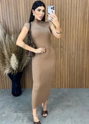 Vestido Maitana Muscle - Mocha Mousse
