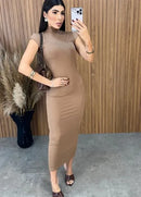 Vestido Maitana Muscle - Mocha Mousse