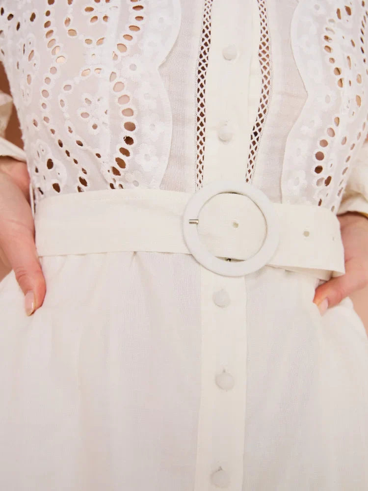 Vestido Lara Armont em marfim