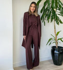 Conjunto Calça + blusa + trench coat