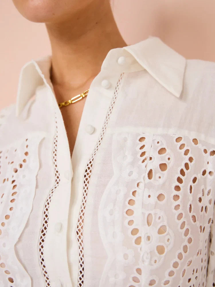 Vestido Lara Armont em marfim