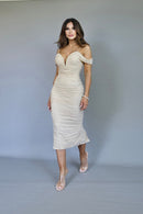 Vestido McKenna Midi em Pérolas