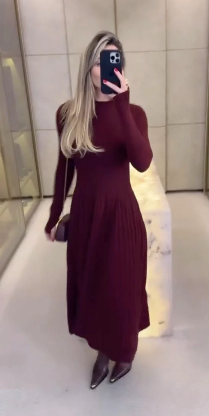 Vestido Modal Isadora - Vinho