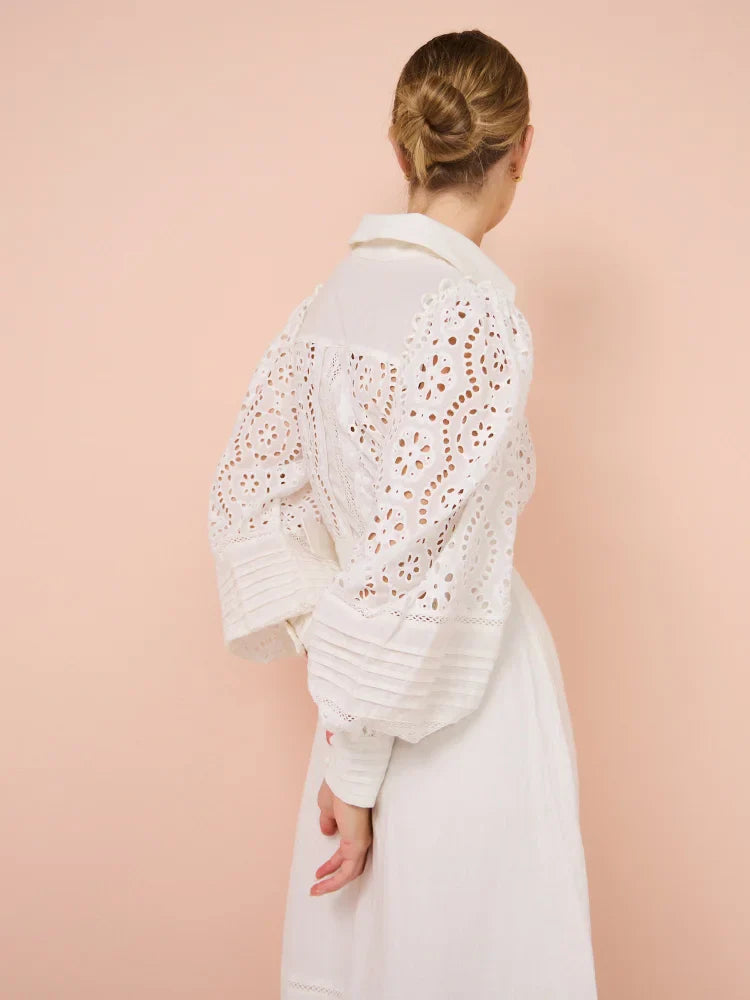 Vestido Lara Armont em marfim