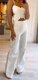 Conjunto Mariana Cropped Borboleta e Calça Pantalo