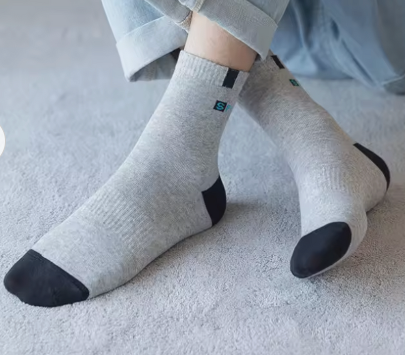 Meia de algodão esportiva respirável