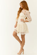 Vestido Amélie Crochet Cream