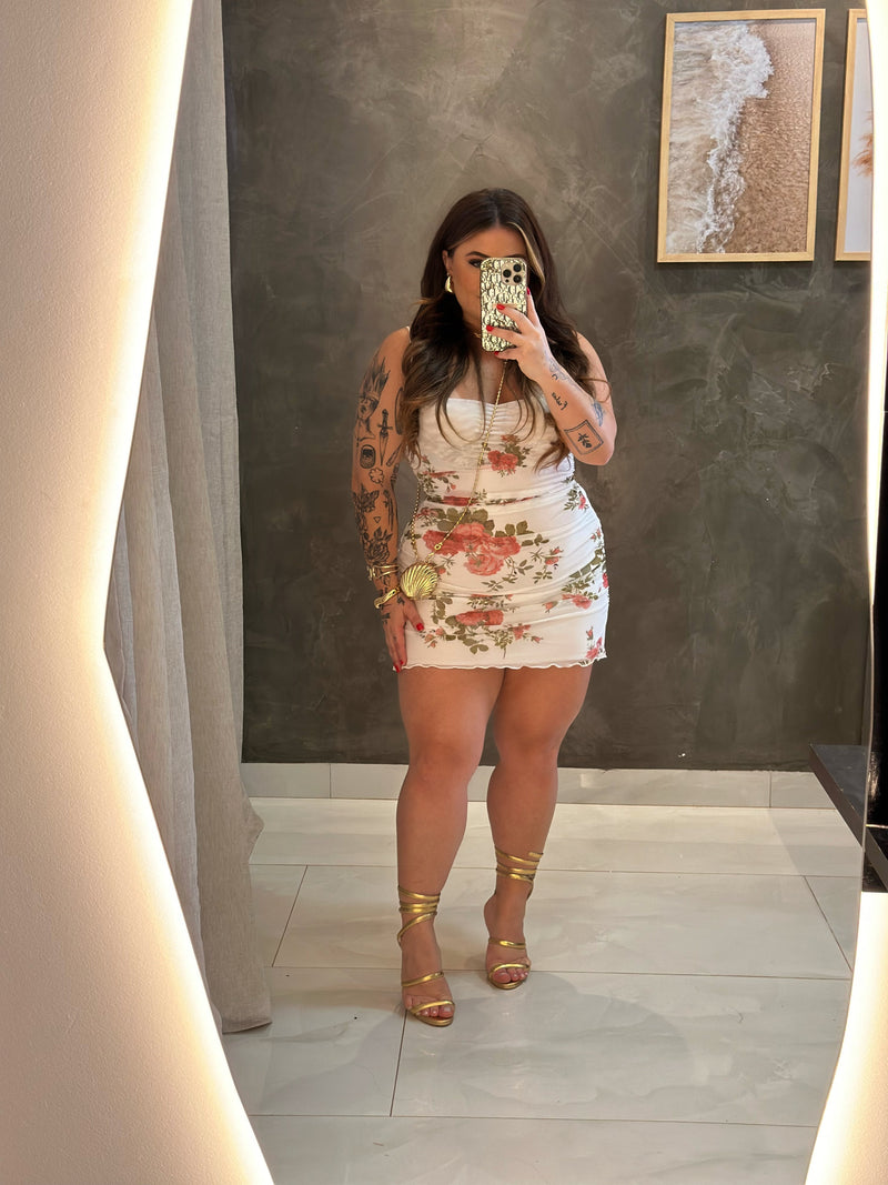 Vestido Floral Alça Fina Mollye - Estilo Romântico e Feminino