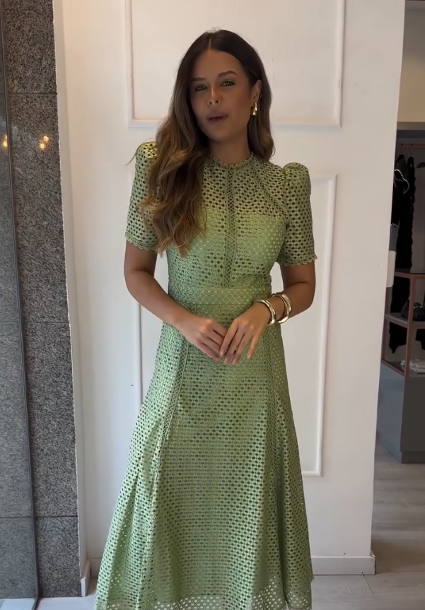 Vestido Aurélie Verde Pistache