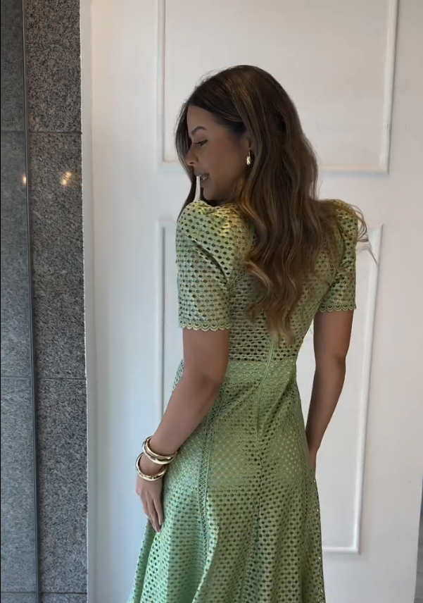 Vestido Aurélie Verde Pistache