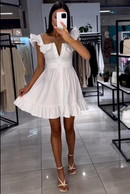 Vestido Angel White Babados