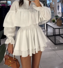 Conjunto Yelena  Saia e Cropped Off-White