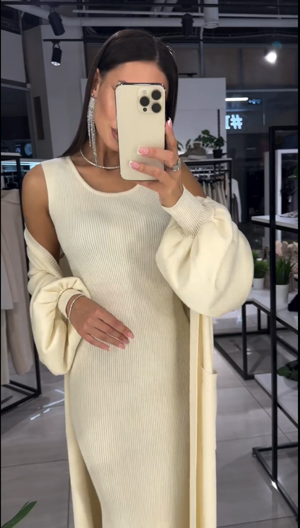 Conjunto de Tricô Ludmila – Off-White