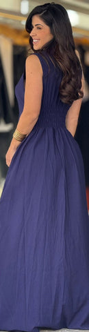 Vestido Longo Chemise Alfaiataria