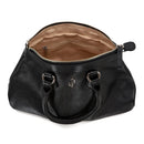 Bolsa Tote Preto Couro Legítimo Detalhe Franzido