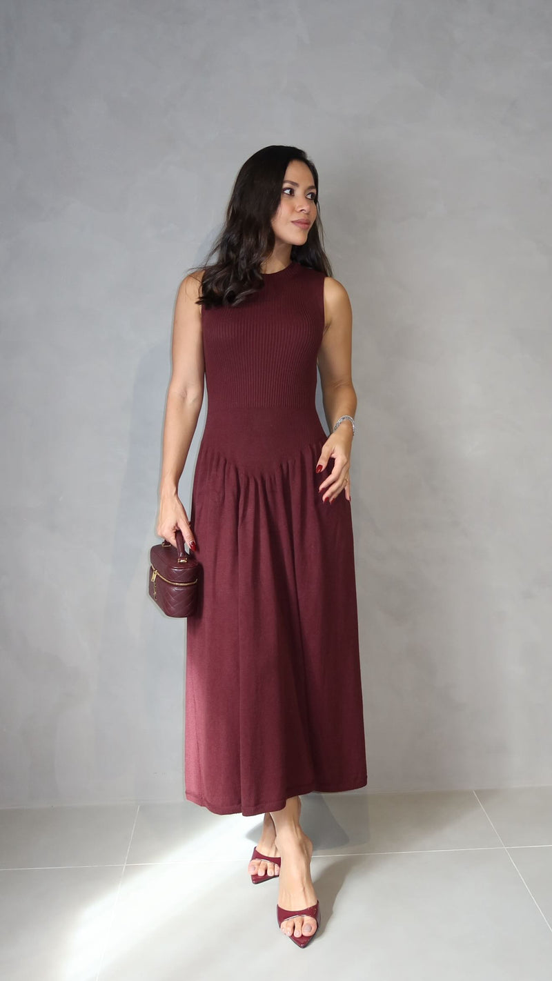 Vestido Isadora – Vinho Elegante