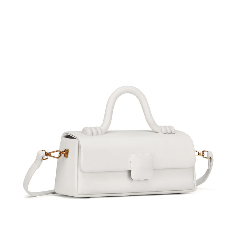 Bolsa Estruturada com Alça de Mão e Fecho Clássico