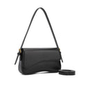 Bolsa Tiracolo com Design Ondulado e Alça Ajustável