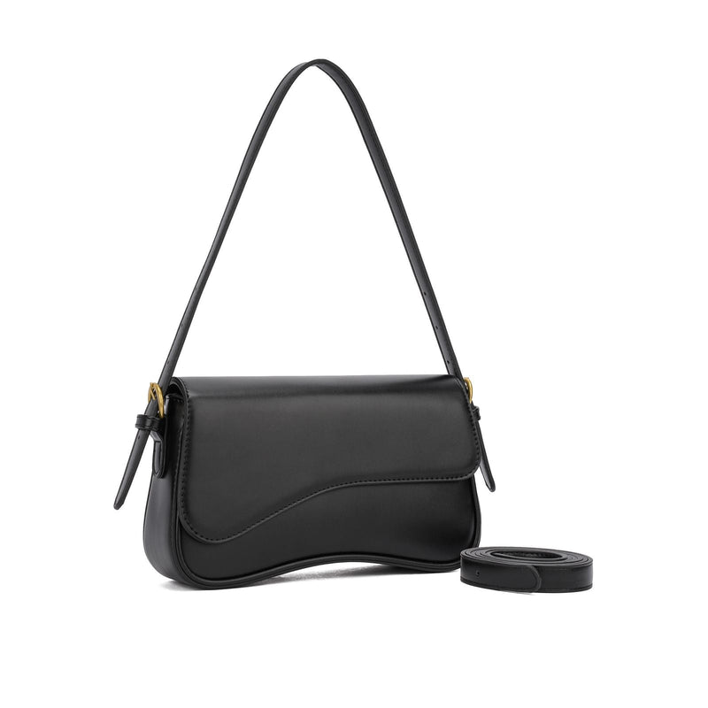Bolsa Tiracolo com Design Ondulado e Alça Ajustável