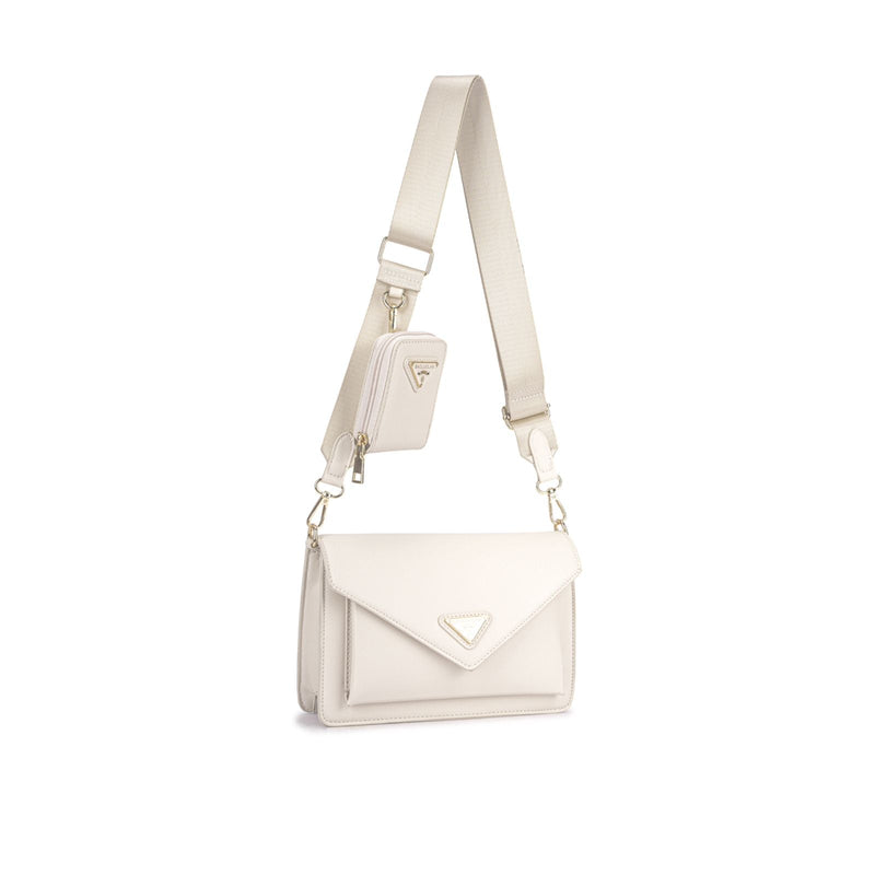 Bolsa Transversal com Alça Larga e Detalhe Metálico