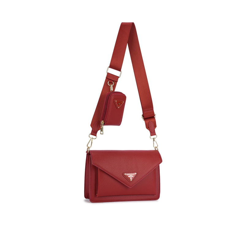 Bolsa Transversal com Alça Larga e Detalhe Metálico