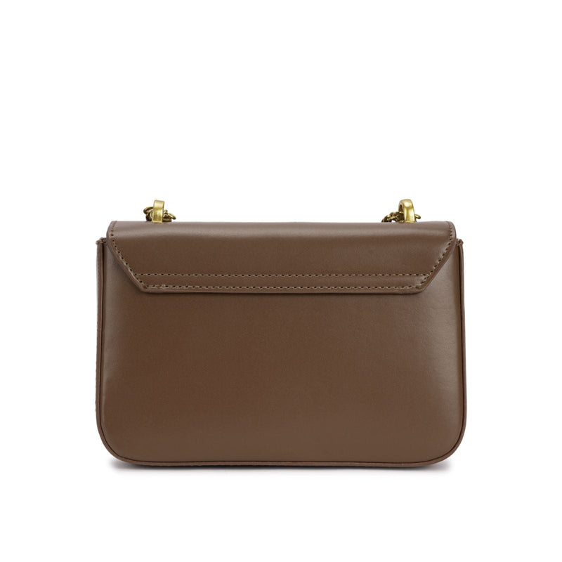 Bolsa Flap com Corrente e Detalhe Piramidal