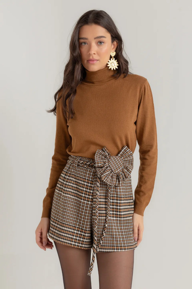 Suéter Tricot Gola Canelada Valônia Véras