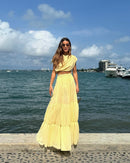 Vestido Longo Aliona– Amarelo Pastel