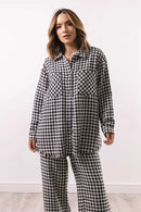 Conjunto Feminino Tweed Calça e Max Camisa