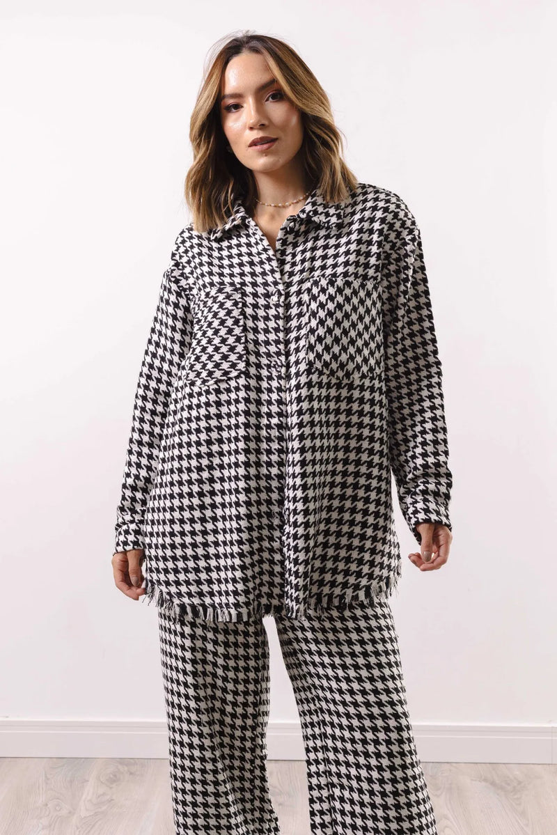 Conjunto Feminino Tweed Calça e Max Camisa