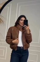 Jaqueta Puffer Couro Laíse