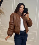 Jaqueta Puffer Couro Laíse