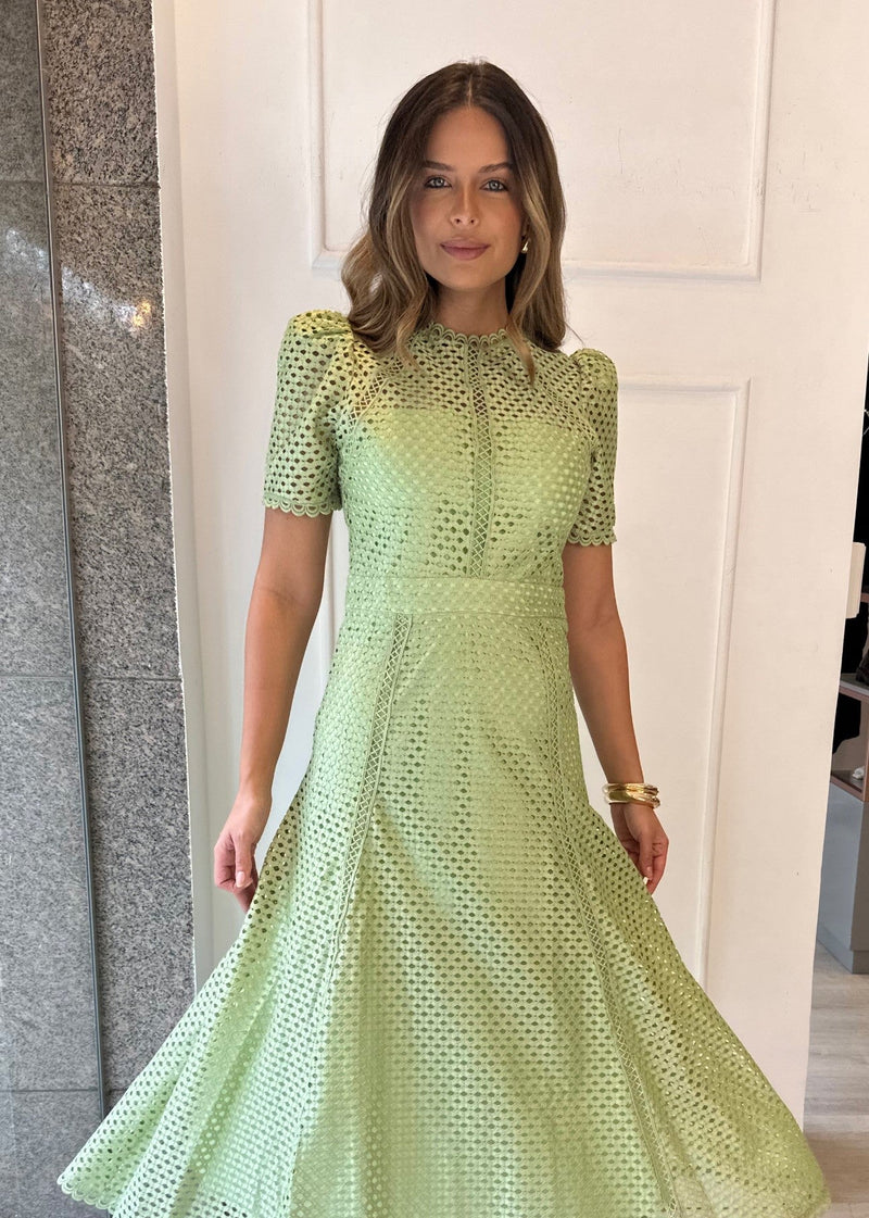 Vestido Aurélie Verde Pistache