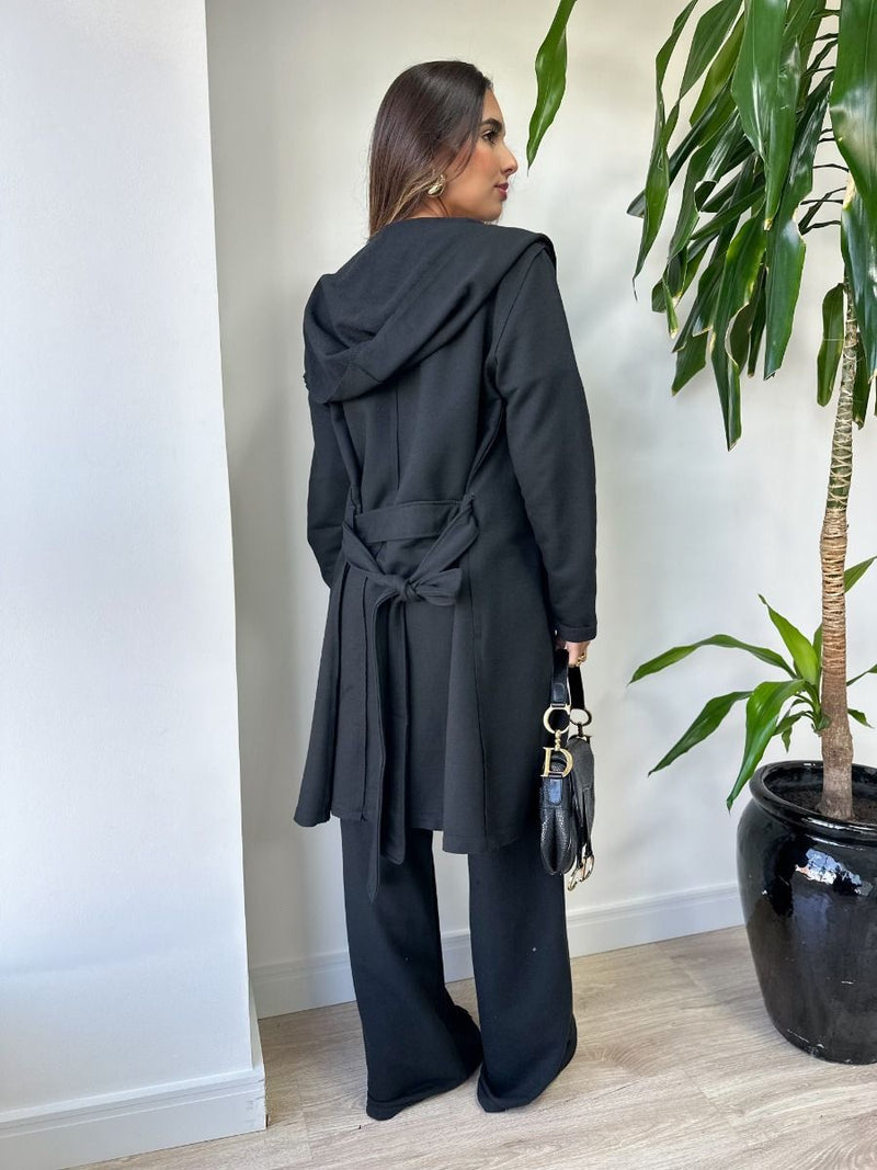 Conjunto Calça + blusa + trench coat