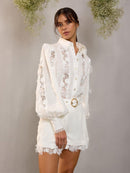 Conjunto Mia em Linho com Detalhes em Renda