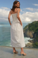 Vestido Longo Branco em Laise