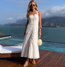Vestido Midi Laise Branco Estiloso
