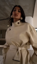 Conjunto Alfaiataria Bege com botões maxi