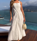 Vestido Midi Laise Branco Estiloso