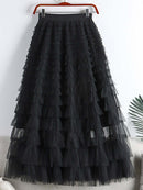Saia Midi Tule Plissada - Astrid