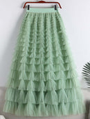 Saia Midi Tule Plissada - Astrid