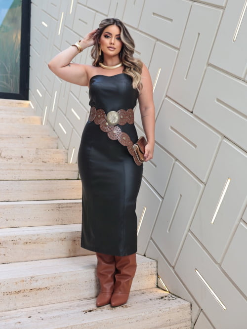 VESTIDO MIDI CORINO TOMARA-QUE-CAIA PRETO