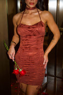 VESTIDO CURTO ACETINADO BRUNA